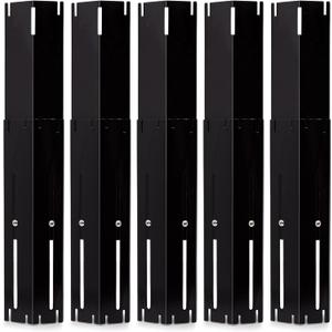 Universal Adjustable Grill Heat Plates/Heat Tents/Burner Covers/Heat Deflectors/BBQ Grill Heat Shields/Grill Cover Plates/Grill Diffuser for Gas Grill, Porcelain Steel Grill Replacement Parts (5-Pack)