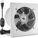 10" Kitchen Exhaust Fan with Variable Speed Controller, 1038CFM Wall Mount Ventilation Fans, Metal Attic Exhaust Fan, Small Fume Extractor Ventilation Fan for Kitchen Bathroom Shop Smoking Room Garage