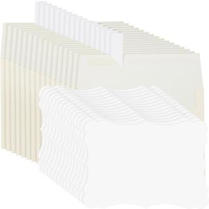 200 Pack Blank Cards and Envelopes 5 x 7, (Unfolded) Flat Cream Cardstock and A7 Envelopes, Self Seal for Wedding, Invitations, DIY Greeting Cardstock, Thank You Cards & All Occasion