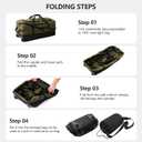 CONTAIL 32-Inch Rolling Duffle Bag, Expandable 110L-140L Capacity, Soft-Sided Foldable Design with Dual Wheels, No Traditional Telescoping Handle, for Travel, Business,Military Green