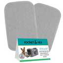 rocket & rex Premium Washable Pet Carrier Pads, Reusable, Waterproof & Absorbent, Dog and Cat Pads for Lining Travel Carriers, Litter Boxes, Pet Crates & More, 17.5" x 11" (Pack of 2)