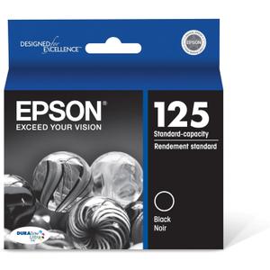 Epson 125 DURABrite Ultra Ink Standard Capacity Black Cartridge (T125120-S) Works with Stylus NX-125, NX-127, NX-130, NX-230, NX-420, NX-530, NX-625, Workforce WF-320, WF-323, WF-325, WF-520