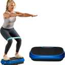 LifePro Waver Mini Vibration Plate Exercise Machine  Portable Full Body Vibration Platform for Home & Travel Workouts, Weight Loss, Toning & Wellness, with 2 Loop Bands & 4 Resistance Bands (Blue)