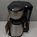 BLACK+DECKER 12 Cup Thermal Programmable Coffee Maker with Brew Strength and VORTEX Technology, Black/Steel, CM2046S