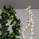 2 Pack Hawaiian Luau Maile and White Tuberose Lei Artificial Graduation Lei Leaf Flower Necklace for Wedding Hawaiian Graduation Party, 4.9ft