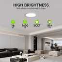 MODERN 6Pack LED Flush Mount Ceiling Light, 3000K-3500K-4500K-5000K-6000K Adjustable Ceiling Lamp,7.5inch Surface Mounted for Living Room, Bedroom, Kitchen, Laundry, Hallway (White, 6 Pack)