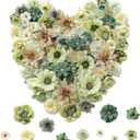 Serra Flora Realistic Mini Silk Flower Heads  Multicolor Daisy Rose Artificial Flower for Wedding Garland, DIY Crafts & Home Decor (Green)