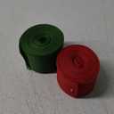 EBOOT 2 Rolls Faux Burlap Ribbon Christmas Burlap Ribbon Rolls for DIY Craft Gift Wrap Decor (2.4 Inches by 394 Inches, Red and Green)