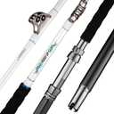 Trolling Rod Saltwater Offshore Heavy Roller Rod Bent Butt Trolling Rod Big Game Conventional Boat Fishing Pole Heavy Duty Fishing Rod 6', Style: 6' - 80-120lbs - Straight (Carbon)-2pc
