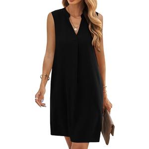 QACOHU Summer Dresses for Women 2026 Sleeveless Beach Floral Tshirt Sundress Casual Tank Dress, XL