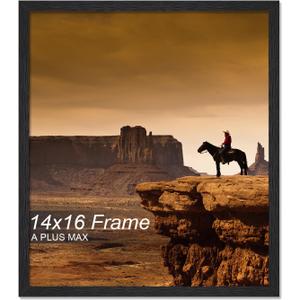 A PLUS MAX 14x16 Picture Frame Black Light Weight Wall Mount