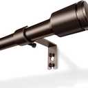 5/8” Diameter Bronze Curtain Rods 3090 Inch, for 3084 Inch Windows, Adjustable Splicing Antique Bronze Curtain Rods for Windows with Brackets, Window Rod Long Small Dark Brown Curtains Rod