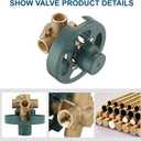 2510 Shower Valve Compatible with Moen Posi-temp Valve, Brass Pressure Balancing Valves with 1222 Cartridge, 4-Port Design for Tub/Shower, 1/2" IPS Connections