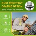 300 Pcs, #10 x 1 Inch Hex Head Metal Roofing Screws, Zinc Plated Sharp Point Sheet Metal Roof Screw with Rubber Washer, Self Tapping Metal to Wood Siding Screws, Hex Socket Included (Galvanized)