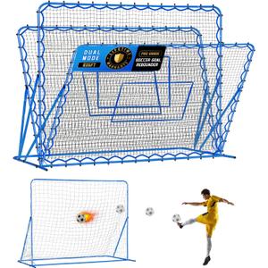 Soccer Baseball Rebounder Net, Quick-Switch Angle Volleyball Pitchback Soccer Training for Control, Passing Practice, Easy Setup Lacrosse Soccer Goal Rebounder Gifts Equipment for Kids, Teens & Adults