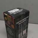 Electric Salt and Pepper Grinder Set, Automatic Salt and Pepper Grinder Set with Upgraded 6-Level External Adjustable Coarseness, Battery Operated, Easy Filling, Larger Capacity with Led (Black/Black)