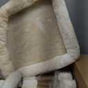 Globlazer Corner Cat Tree, 51in Curved Series Modern Cat Tower for Indoor Cats with Hammock, 7 Sisal Scratching Posts, Large Fan-Shaped Platform for Large Cats, Cat Condo & Hanging Basket, C51, Beige