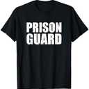 Prison Guard Costume Jail Corrections Officer Halloween T-Shirt Large