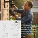 Solar Wall Lights Outdoor Waterproof: LED Wall Sconce Fixture for Backyard Patio Deck Porch - Solar Powered Dusk to Dawn Farmhouse Lighting for Garden Fence Decor (Dark Green)