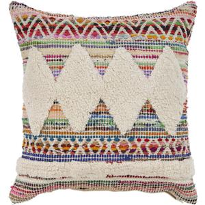 LR Home Throw Pillow, 1 Count (Pack of 1), Chindi/Multicolor