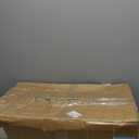 21 Inch Stone Resin Vessel Sink with Pop-Up Drain White Irregular Rectangular Countertop Bathroom Sink