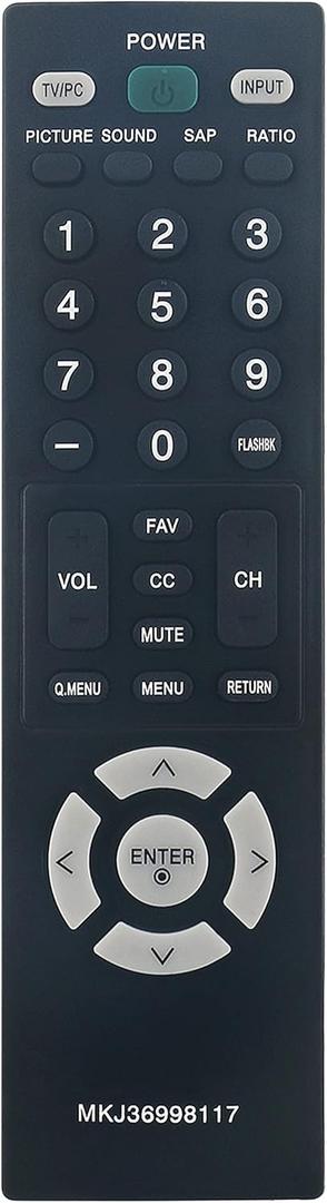 MKJ36998117 Replaced Remote fit for LG LCD HDTV TV Monitor M237WD M237WDJ M237WDPM