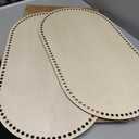 Vercraft 2 Pcs Vercraft Moses Basket Wood Bottom 27.56 x 15.75 Inches/ 70 x 40 cm Oval Natural Wood Base Shaper for DIY Crochet or Knitting Weaving Crafts Home Decoration (Base Only) Hole: 1cm