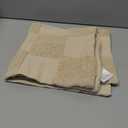 Double Stitch Checkered Throw Pillow Covers - 100% Cotton Tufted Boho Decorative Pillow Covers 20x20, Made in India, Square Plaid Cushion Case, Modern Home Decor for Couch, Sofa, Living Room, Oat