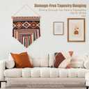 Adjustable Wooden Tapestry Hanger Wood Wall Hanging Rod for Tapestries, Boho & Farmhouse Wall Decor (16-28 Inches)