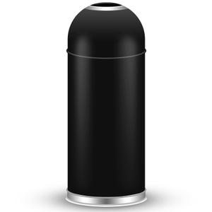 Large Commercial 75L/ 20 Gallon Trash Can - Premium Black Steel Open Top Trash Bin for Home, Office & Restaurant - Heavy-Duty & Durable Metal Garbage Cans - Indoor and Outdoor Use