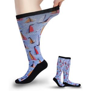 Diabetic Socks for Women & Men Extra Wide, Over The Calf Non Binding Lymphedema Neuropathy Swollen Feet for Women Men