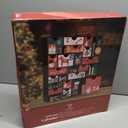 LARAINE Advent Calendar 2025 Christmas 15 Inch Wooden with Drawers, Christmas Holiday illustration Wood Advent Calendar for Kids Adults, Xmas Decorative 24 Empty Boxes to Fill