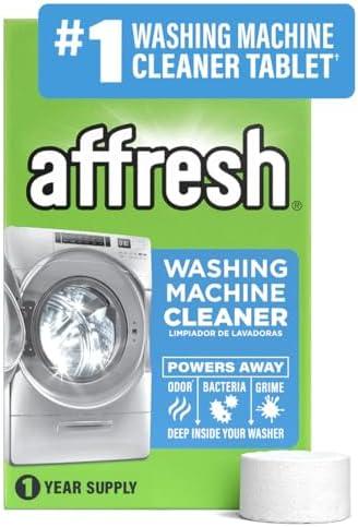 Affresh Washing Machine Cleaner, Helps Power Away Odor Causing Bacteria & Grime Deep Inside Pump, Valve & Hoses, 10 Time Release Tablets, 1 Year Supply