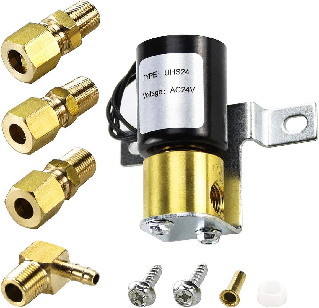 Universal Humidifier Solenoid Valve UHS24 24Vol-Compatible with Aprilaire 4040 General 990-53 and Honey.well HE280 32001639-002 U147112 by TOMOON