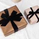 2 x Ribbli Polyester Black Velvet Ribbon,3/8 Inch,10-Yard Spool,Use for Choker,Gift Wrapping,Floral Bouquets, Boutonnieres