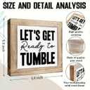 Let's Get Ready to Tumble Sign, Laundry Humor Wood Sign, Farmhouse Style Laundry Room Decor, Rustic Home Decoration, Desk Decors Art, Funny Home Decor, Decorative Wooden Table Signs