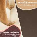 Friends Forever Orthopedic Dog Bed, Memory Foam Pet Sofa, Calming Dog Couch, Water Resistant Pet Bed, Washable Cover, Non-Slip Bottom, Chester, Cocoa Brown, 25" x 20" x 5.5"