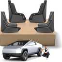 2025 Upgraded Custom Fit for Tesla Cybertruck 2023 2024 2025 Flexible Mud Flaps TPE Splash Guards (No Drilling) 3D All Weather Mudflaps with Hardware Accessories,Set of 4PCS, Front and Rear