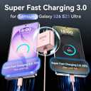 60W USB C Super Fast Charger Type C Android Phone Charger Fast Charging Block with 10ft USB-C to USB-C Cord Compatible with Samsung Galaxy S26 Ultra/S26/S26+/S25/S25 Ultra/S25+/S24, MacBook, iPad,pink