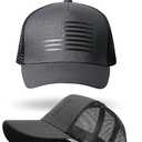 American Flag Trucker Hat,USA Hat for Men Women Snapback Baseball Cap Adjustable Breathable Mesh Side Durable Hats