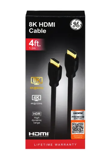 GE HDMI 8K 4 Ft Cable