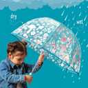 Stephen Joseph, Clear Color Changing Bubble Umbrella, Kids Toddler Umbrella with Dome Canopy
