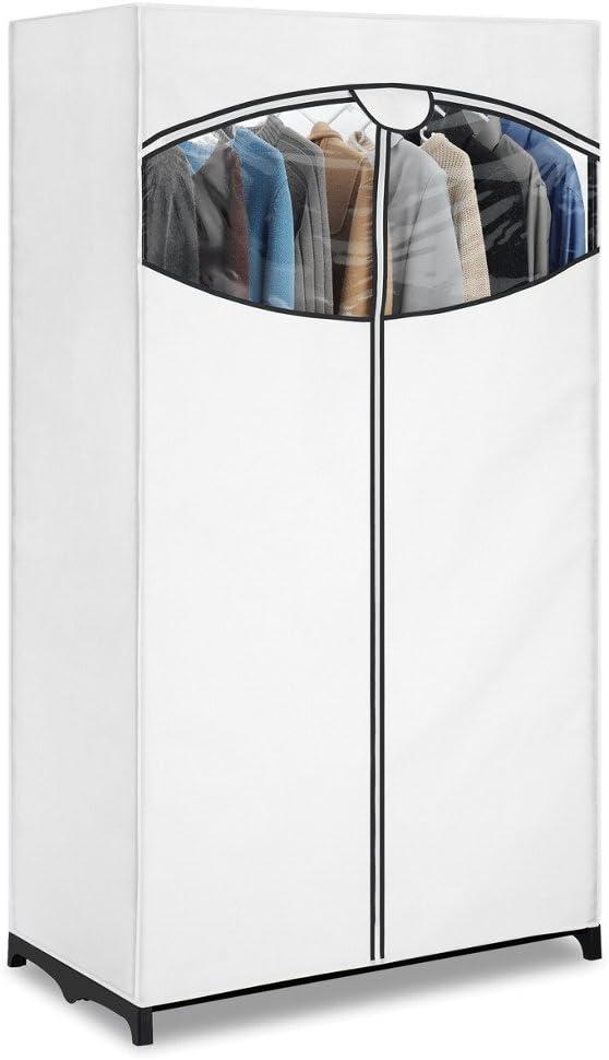 Whitmor white, Clothes Closet fabric cover, 36"
Keep clothes organized with a sturdy metal frame, 50-lb capacity, breathable fabric cover, zippered opening, and clear window