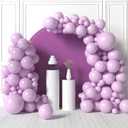 HOUSE OF PARTY Pastel Purple Balloons - Lavender Balloons 5/12/18 Inch, Light Purple Lilac Balloon Garland Kit for Graduation, Birthday, Baby Shower & Wedding Party Decorations