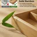 Expandable Bamboo Silverware Drawer Organizer – Adjustable 21" Wide Wooden Utensil Tray with 9-Compartments, Large Kitchen Flatware & Spoon Holder, Natural Solid Wood for Drawers