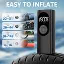 Portable Tire Inflator 150 PSI for Cars - Cordless Rechargeable Air Compressor with Digital Pressure Gauge, Auto Shut-Off & LED Emergency Light, for Home & Roadside Use