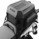 Rhinowalk Motorcycle Tail Bag Travel Luggage Expandable Motorcycle Helmet Bag 23L-35L Waterproof All Weather/Trunk/Rack Bag with Sissy Bar Straps-Matt Black New Upgrade