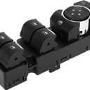 X AUTOHAUX Front Left Driver Side Power Window Switch Window Control Switch No.GB5Z14529BA for Ford Explorer Police Interceptor for Utility Black