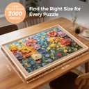 ALL4JIG 2000 Piece Rotating Puzzle Board with 4 Drawers and Cover, 28.5"x40.16"Portable Wooden Jigsaw Puzzle Table for Adults Portable, Lazy Susan Spinning Boards Birthday Gift for mom