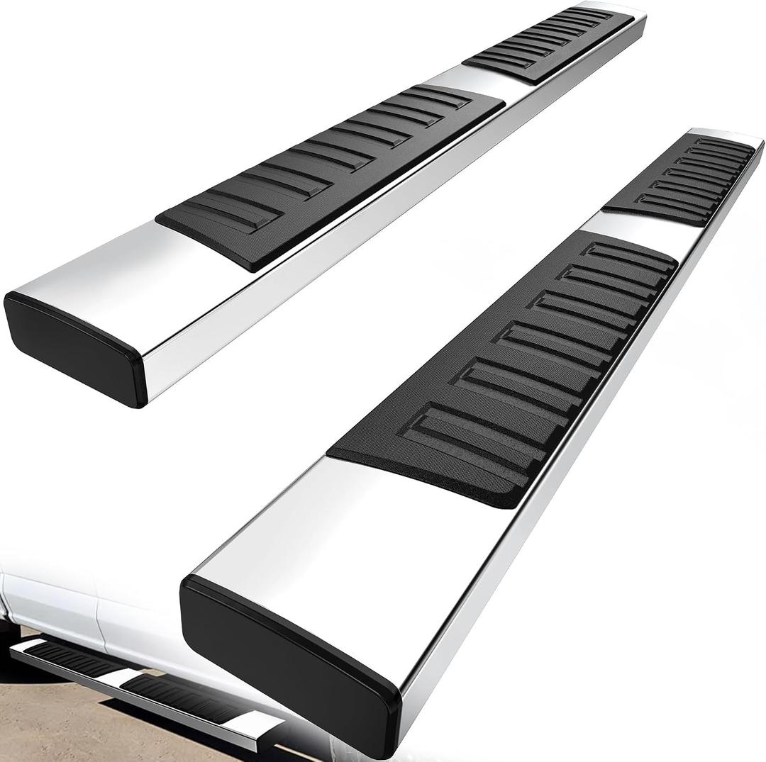 YITAMOTOR 6 inches Running Boards Compatible with 2015-2026 Ford F150 SuperCrew Cab, 2017-2026 Ford F250 F350 F450 F550 Super Duty Crew Cab Silver Side Step Nerf Bars